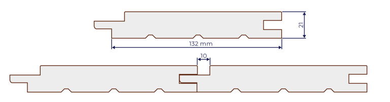 profil - produits clin 21_132 rainure droite pose verticale