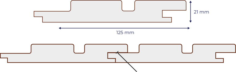 profil - produits faux claire-voie 21_125 rainure droite pose verticale